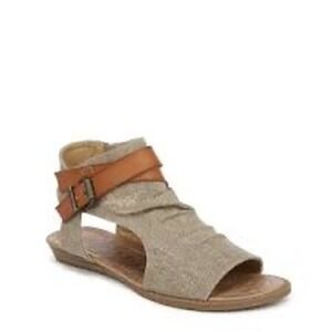 Blowfish Malibu Balla sandals peep toe‎ tan canvas casual women's size 9